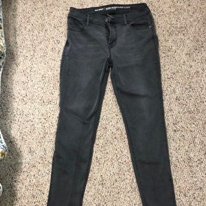 Gray mid rise skinny jeans